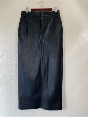 Express Black Faux Leather Pencil Skirt
